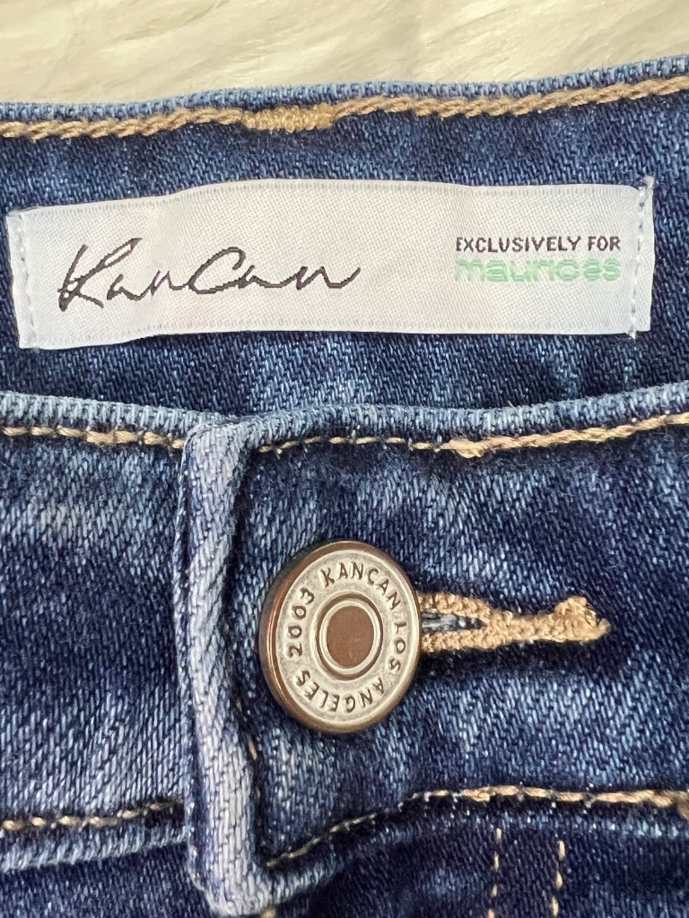 Like New |•KANCAN•| Denim Jean Shorts Size 33 - Picture 5 of 6